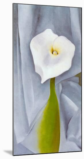 Calla Lilly On Grey-Georgia O'Keeffe-Mounted Art Print