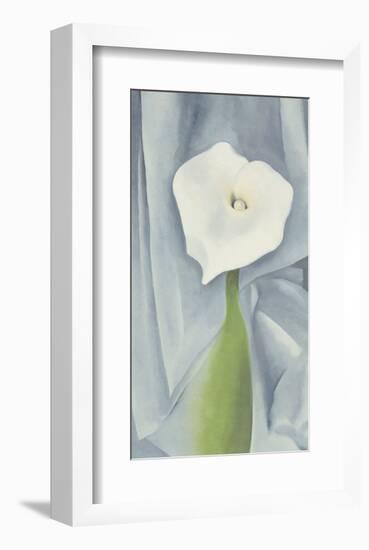 Calla Lily on Grey, c.1928-Georgia O'Keeffe-Framed Art Print