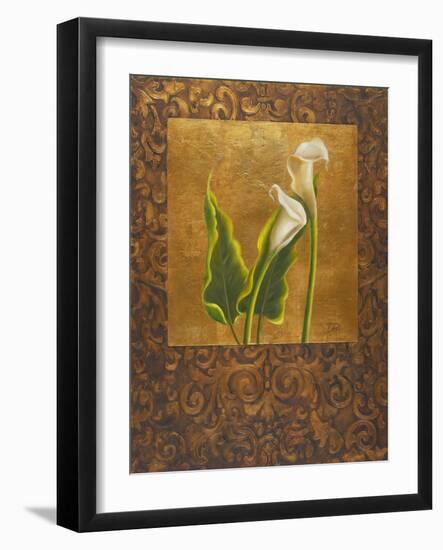 Calla Lily with Arabesque II-Patricia Pinto-Framed Art Print