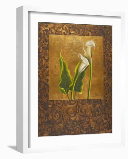 Calla Lily with Arabesque II-Patricia Pinto-Framed Art Print