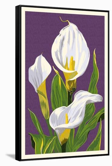 Calla Lily-Lantern Press-Framed Stretched Canvas