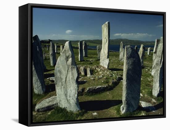 Callanish Standing Stones, Lewis, Outer Hebrides, Scotland, United Kingdom, Europe-Woolfitt Adam-Framed Stretched Canvas