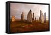 Callanish Standing Stones: Neolithic Stone Circle in Isle of Lewis, Scotland-unknown1861-Framed Stretched Canvas