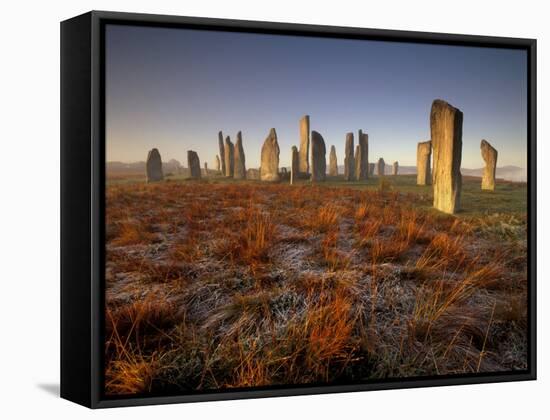 Callanish Stone Circle at Dawn, Isle of Lewis, Outer Hebrides, Scotland, UK-Patrick Dieudonne-Framed Stretched Canvas