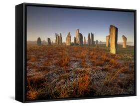 Callanish Stone Circle at Dawn, Isle of Lewis, Outer Hebrides, Scotland, UK-Patrick Dieudonne-Framed Stretched Canvas