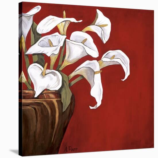 Callas on Red-Ann Parr-Stretched Canvas