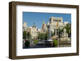 Calle De Alcala, Plaza De Cibeles, Madrid, Spain, Europe-Charles Bowman-Framed Photographic Print