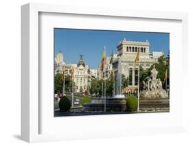 Calle De Alcala, Plaza De Cibeles, Madrid, Spain, Europe-Charles Bowman-Framed Photographic Print