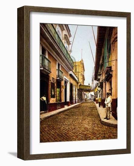 Calle De Havana, Havana-William Henry Jackson-Framed Photo