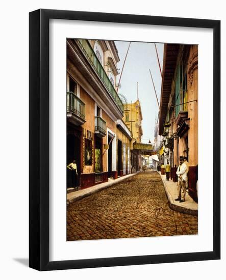 Calle De Havana, Havana-William Henry Jackson-Framed Photo