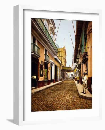 Calle De Havana, Havana-William Henry Jackson-Framed Photo