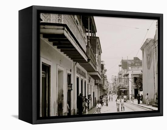 Calle De San Francisco, San Juan, P.R.-null-Framed Stretched Canvas