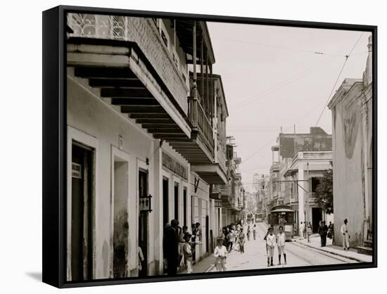 Calle De San Francisco, San Juan, P.R.-null-Framed Stretched Canvas