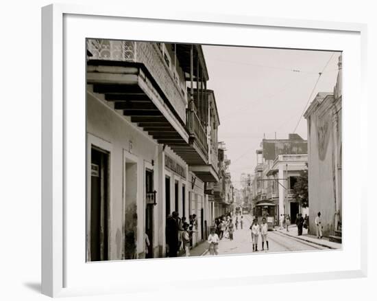 Calle De San Francisco, San Juan, P.R.-null-Framed Photo