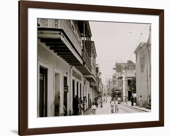 Calle De San Francisco, San Juan, P.R.-null-Framed Photo