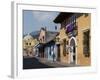 Calle De Santa Catalina and on Background La Merced Church, Antigua, Guatemala-Sergio Pitamitz-Framed Photographic Print