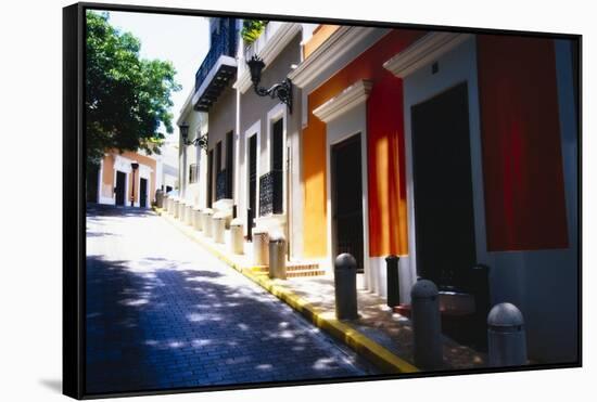 Calle Del Sol, Old San Juan; Puerto Rico-George Oze-Framed Stretched Canvas