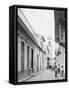 Calle Emperador and Cathedral, Havana, Cuba-null-Framed Stretched Canvas