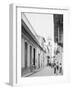 Calle Emperador and Cathedral, Havana, Cuba-null-Framed Photo