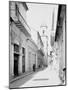 Calle Emperador and Cathedral, Havana, Cuba-null-Mounted Photo