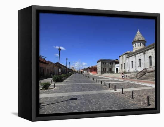 Calle La Calzada, Granada, Nicaragua, Central America-Wendy Connett-Framed Stretched Canvas