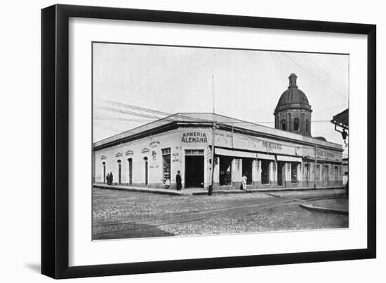 Calle Palmas, Asuncion, Paraguay, 1911-null-Framed Premium Giclee Print