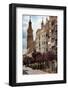 Calle Portales with Santa Maria De La Redonda Cathedral in Logrono, La Rioja, Spain, Europe-Martin Child-Framed Photographic Print