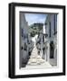 Calle San Sebastian, a Narrow Street in Mountain Village, Mijas, Malaga, Andalucia, Spain-Pearl Bucknall-Framed Premium Photographic Print