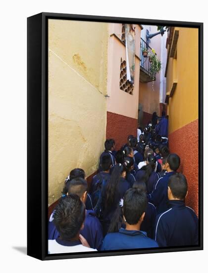 Callejon De Beso (Alley of the Kiss), Guanajuato, Guanajuato State, Mexico, North America-Christian Kober-Framed Stretched Canvas