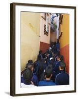 Callejon De Beso (Alley of the Kiss), Guanajuato, Guanajuato State, Mexico, North America-Christian Kober-Framed Photographic Print