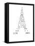 Calligram by French Poet Guillaume Apollinaire, 1918 : Eiffel Tower-null-Framed Stretched Canvas