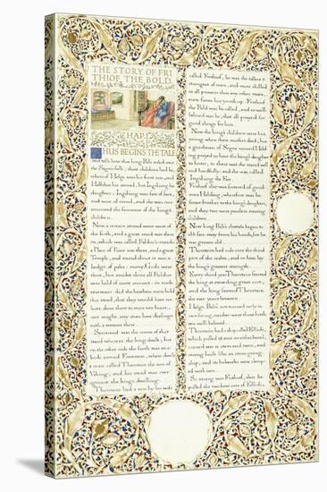 Calligraphic and Illuminated Manuscript, C.1871-1873 (Inks and Paint on Paper)-William Morris-Stretched Canvas