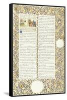 Calligraphic and Illuminated Manuscript, C.1871-1873 (Inks and Paint on Paper)-William Morris-Framed Stretched Canvas