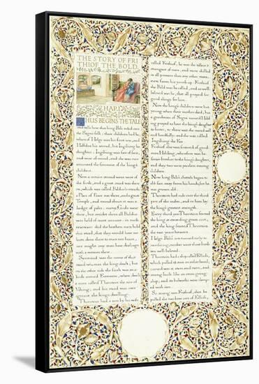 Calligraphic and Illuminated Manuscript, C.1871-1873 (Inks and Paint on Paper)-William Morris-Framed Stretched Canvas