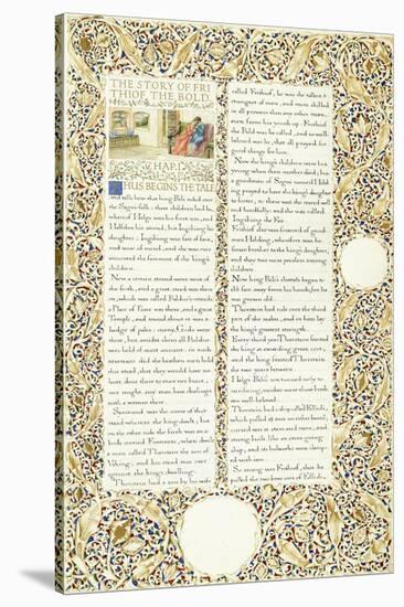 Calligraphic and Illuminated Manuscript, C.1871-1873 (Inks and Paint on Paper)-William Morris-Stretched Canvas