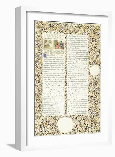 Calligraphic and Illuminated Manuscript, C.1871-1873 (Inks and Paint on Paper)-William Morris-Framed Giclee Print