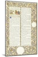 Calligraphic and Illuminated Manuscript, C.1871-1873 (Inks and Paint on Paper)-William Morris-Mounted Giclee Print