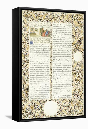 Calligraphic and Illuminated Manuscript, C.1871-1873 (Inks and Paint on Paper)-William Morris-Framed Stretched Canvas