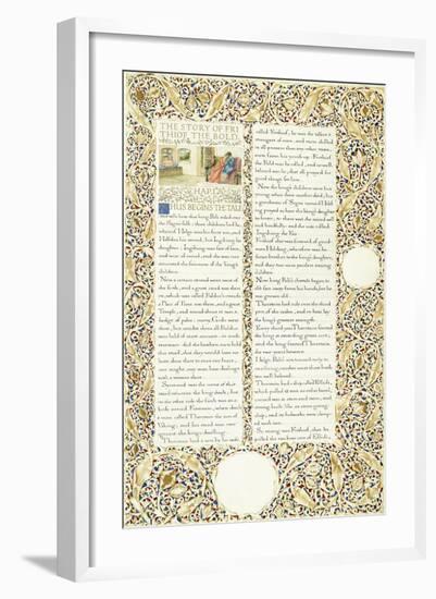 Calligraphic and Illuminated Manuscript, C.1871-1873 (Inks and Paint on Paper)-William Morris-Framed Giclee Print