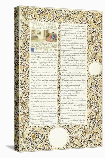 Calligraphic and Illuminated Manuscript, C.1871-1873 (Inks and Paint on Paper)-William Morris-Stretched Canvas