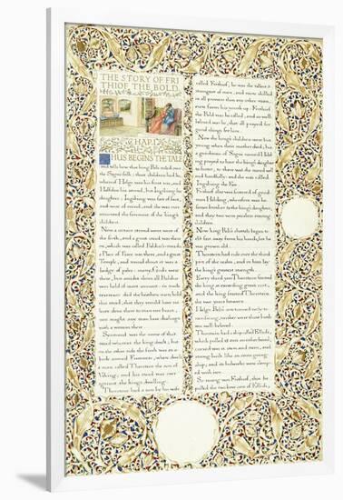 Calligraphic and Illuminated Manuscript, C.1871-1873 (Inks and Paint on Paper)-William Morris-Framed Giclee Print