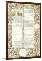 Calligraphic and Illuminated Manuscript, C.1871-1873 (Inks and Paint on Paper)-William Morris-Framed Giclee Print