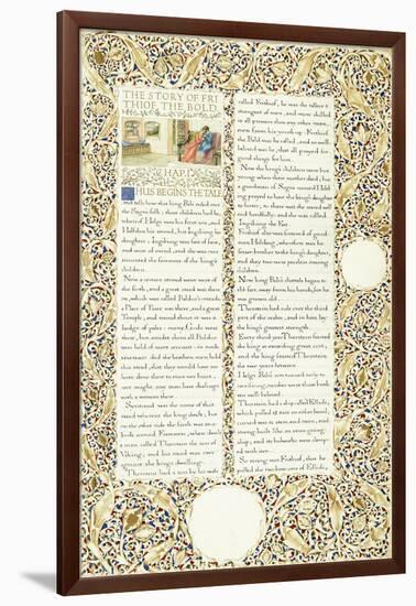 Calligraphic and Illuminated Manuscript, C.1871-1873 (Inks and Paint on Paper)-William Morris-Framed Giclee Print