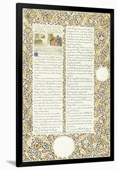 Calligraphic and Illuminated Manuscript, C.1871-1873 (Inks and Paint on Paper)-William Morris-Framed Giclee Print