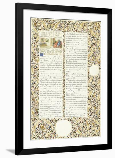 Calligraphic and Illuminated Manuscript, C.1871-1873 (Inks and Paint on Paper)-William Morris-Framed Giclee Print