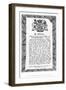 Calligraphic Exhibition Bill of Matthew Buchinger, 'Dwarf of Nurnburg, 1717-Matthew Buchinger-Framed Giclee Print