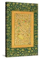 Calligraphy by Mir Ali of Herat, with a Mughal Border, from the Minto Album-null-Stretched Canvas