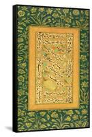 Calligraphy by Mir Ali of Herat, with a Mughal Border, from the Minto Album-null-Framed Stretched Canvas