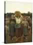 Calling in Gleaners, 1859-Jules Breton-Stretched Canvas