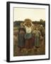 Calling in Gleaners, 1859-Jules Breton-Framed Giclee Print